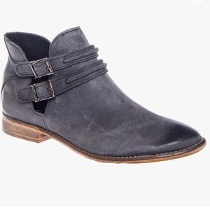 Free people leather boots grey worn once